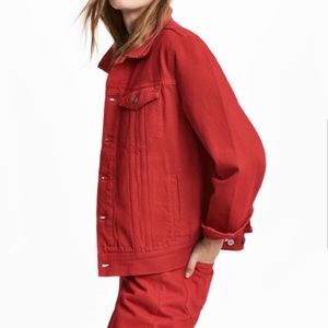 H&M Red Denim Jacket